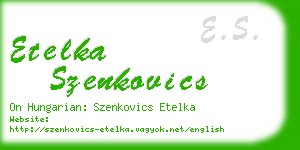 etelka szenkovics business card